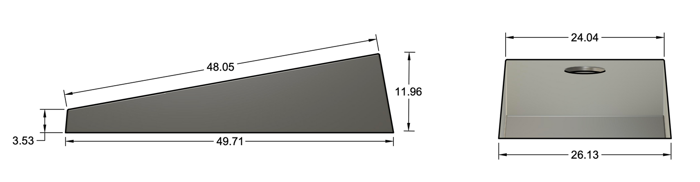 Custom Logo Cornhole Set. Durable Concrete Cornhole Boards (2 Boards)