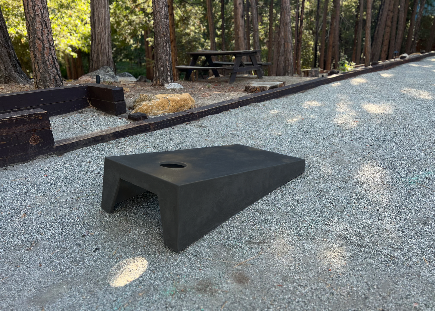 Custom Logo Cornhole Set. Durable Concrete Cornhole Boards (2 Boards)