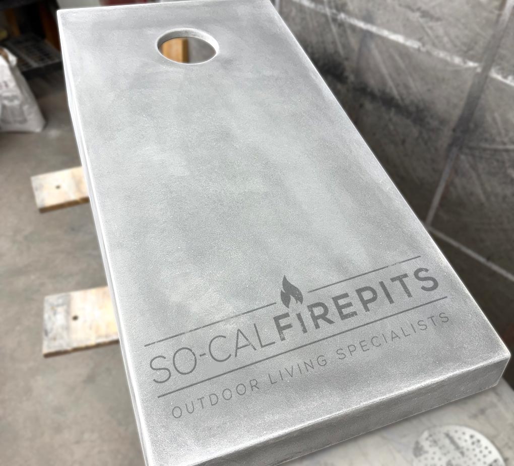 Custom Logo Cornhole Set. Durable Concrete Cornhole Boards (2 Boards)