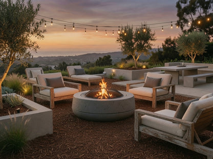 Tumbler - 48" Wood Burning Concrete Fire pit
