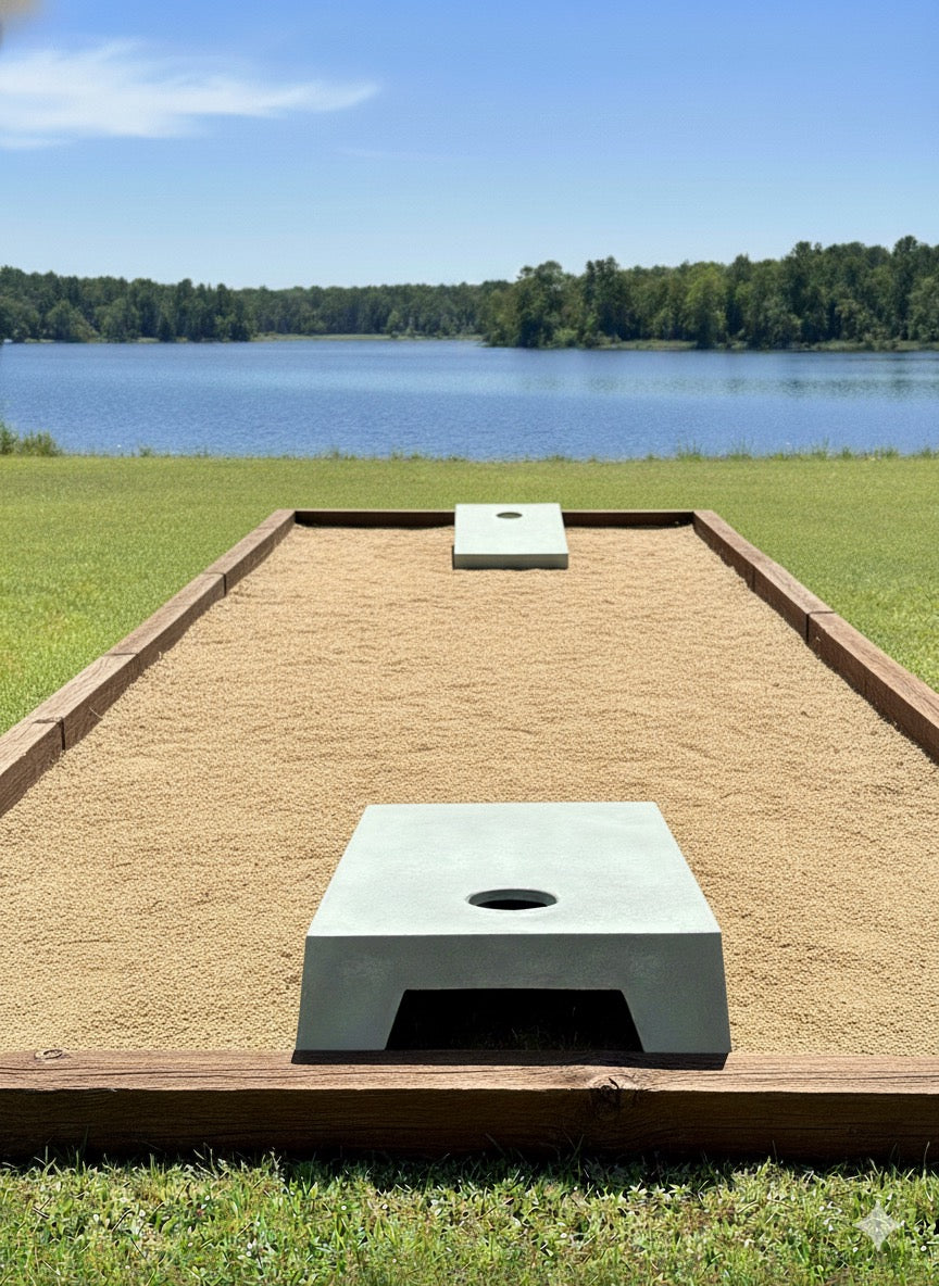All Weather Cornhole Set. Durable Concrete Cornhole Boards (2 Boards)