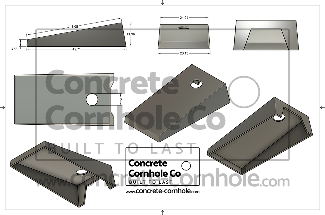 All Weather Cornhole Set. Durable Concrete Cornhole Boards (2 Boards)