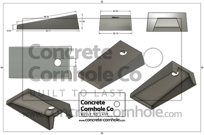 All Weather Cornhole Set. Durable Concrete Cornhole Boards (2 Boards)