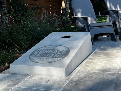 Custom Logo Cornhole Set. Durable Concrete Cornhole Boards (2 Boards)